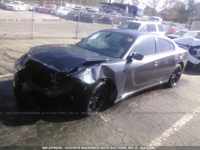 2C3CDXBG8JH126273 - 2018 DODGE CHARGER SXT GRAY photo 2