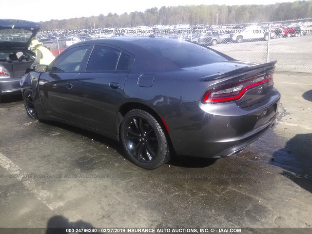 2C3CDXBG8JH126273 - 2018 DODGE CHARGER SXT GRAY photo 3