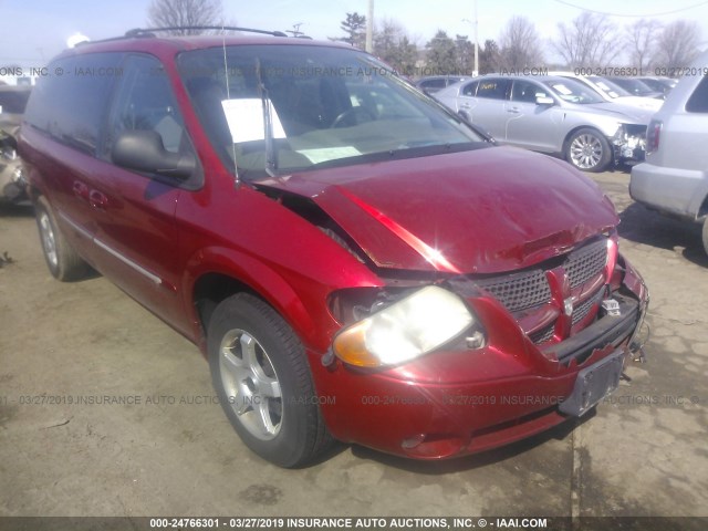 2D4GP54L03R169976 - 2003 DODGE GRAND CARAVAN ES RED photo 1