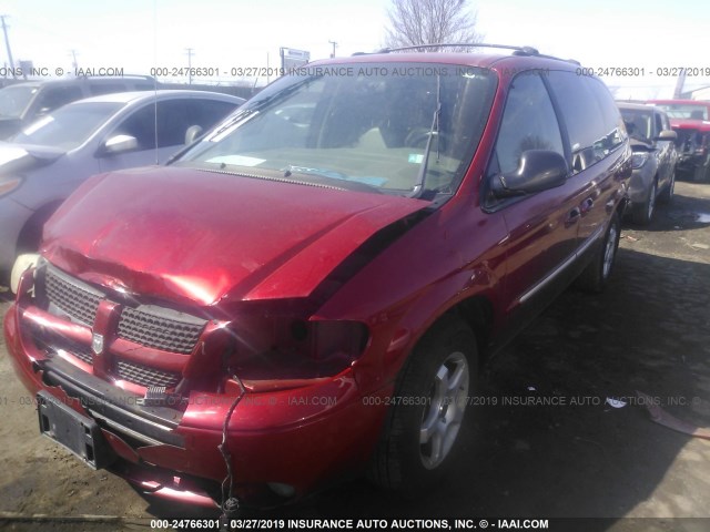 2D4GP54L03R169976 - 2003 DODGE GRAND CARAVAN ES RED photo 2