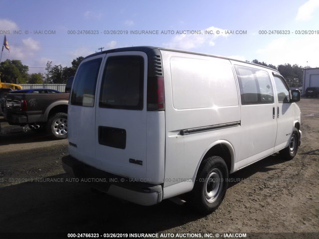 1GTFG25M011229433 - 2001 GMC SAVANA G2500 WHITE photo 4