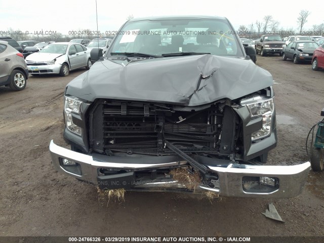 1FTEX1EP2GFC66575 - 2016 FORD F150 SUPER CAB GRAY photo 6