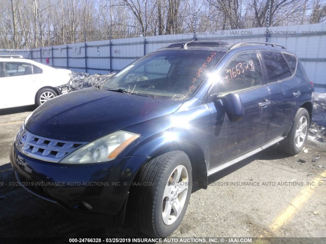 JN8AZ08WX5W442666 - 2005 NISSAN MURANO SL/SE/S BLUE photo 2