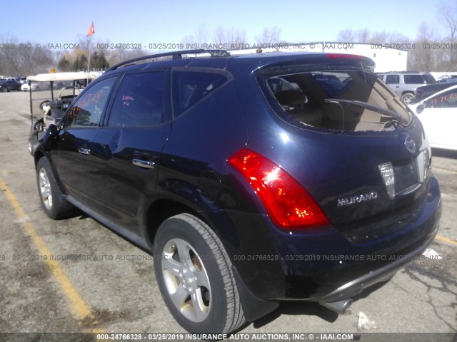 JN8AZ08WX5W442666 - 2005 NISSAN MURANO SL/SE/S BLUE photo 3