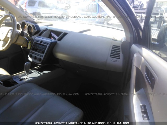 JN8AZ08WX5W442666 - 2005 NISSAN MURANO SL/SE/S BLUE photo 5