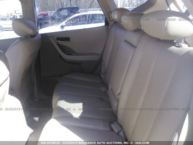 JN8AZ08WX5W442666 - 2005 NISSAN MURANO SL/SE/S BLUE photo 8