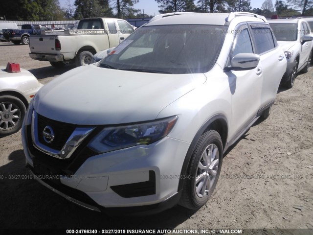 JN8AT2MT2HW132279 - 2017 NISSAN ROGUE S/SL/SV WHITE photo 2