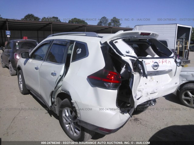 JN8AT2MT2HW132279 - 2017 NISSAN ROGUE S/SL/SV WHITE photo 3