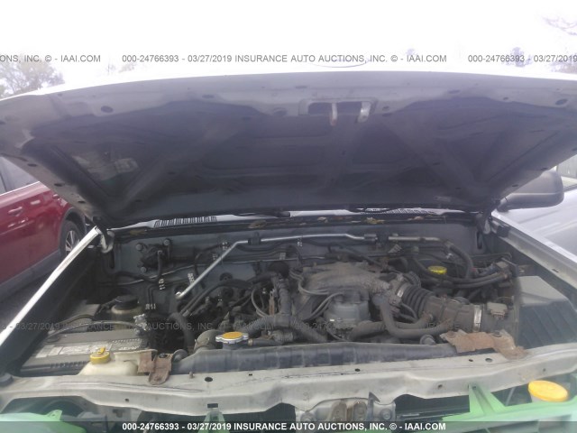 5N1ED28Y52C585350 - 2002 NISSAN XTERRA XE/SE SILVER photo 10