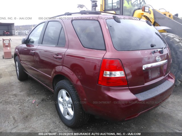 KNDJC736675681251 - 2007 KIA SORENTO EX/LX RED photo 3