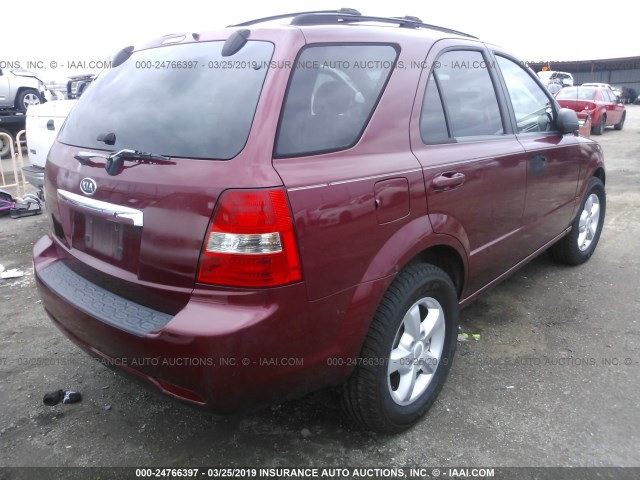 KNDJC736675681251 - 2007 KIA SORENTO EX/LX RED photo 4