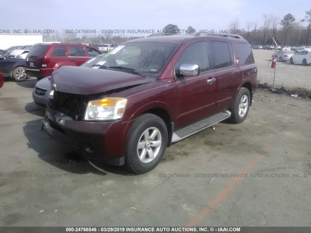 5N1BA0ND9CN622276 - 2012 NISSAN ARMADA SV/SL/PLATINUM MAROON photo 2