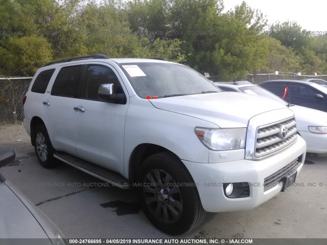 5TDDW5G13BS052511 - 2011 TOYOTA SEQUOIA PLATINUM WHITE photo 1