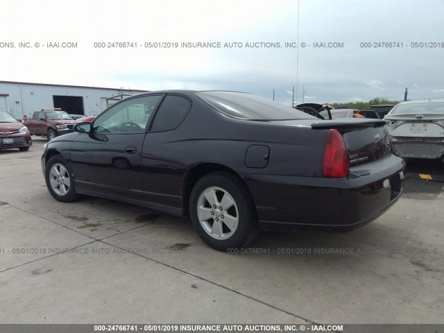 2G1WJ15K979358729 - 2007 CHEVROLET MONTE CARLO LS იასამნისფერი ფოტო 3