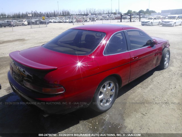 JT8CH32Y4T0051739 - 1996 LEXUS SC 400 RED photo 4