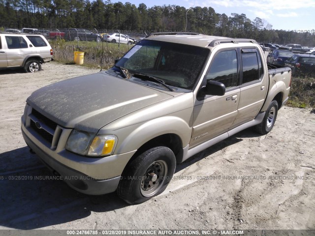 1FMZU77E41UB33811 - 2001 FORD EXPLORER SPORT TR  GOLD photo 2