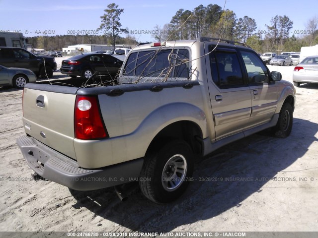 1FMZU77E41UB33811 - 2001 FORD EXPLORER SPORT TR  GOLD photo 4