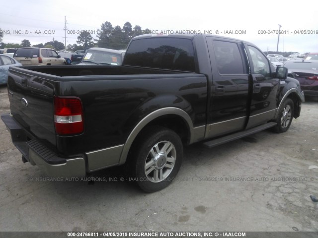 1FTPW12525FA42766 - 2005 FORD F150 SUPERCREW GRAY photo 4