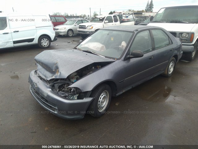 JHMEG8646SS038252 - 1995 HONDA CIVIC DX/LX BLUE photo 2