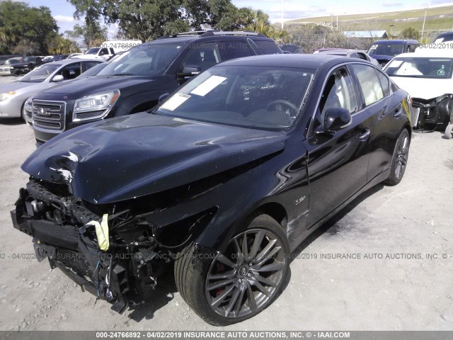 JN1FV7AP2HM851238 - 2017 INFINITI Q50 RED SPORT 400 BLACK photo 2