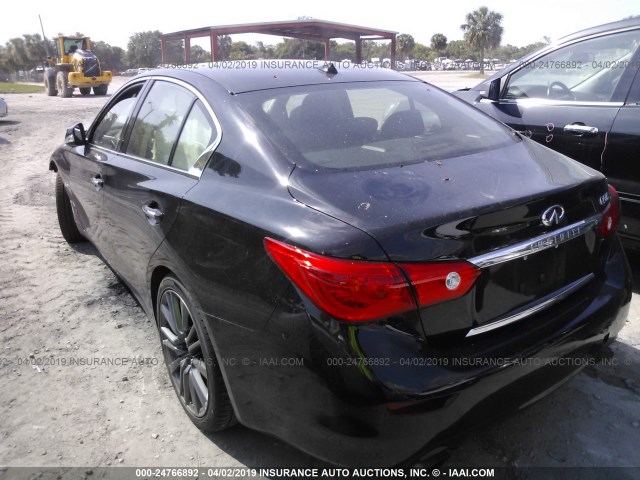 JN1FV7AP2HM851238 - 2017 INFINITI Q50 RED SPORT 400 BLACK photo 3