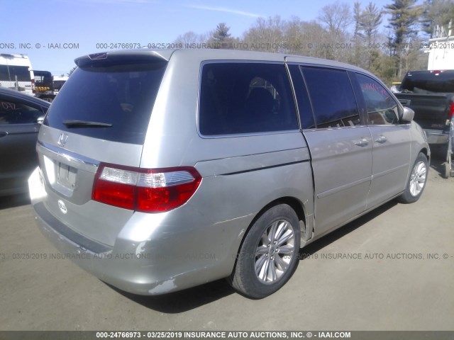 5FNRL38816B097942 - 2006 HONDA ODYSSEY TOURING SILVER photo 4