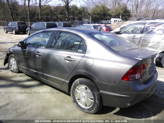 JHMFA36218S012190 - 2008 HONDA CIVIC HYBRID GRAY photo 3