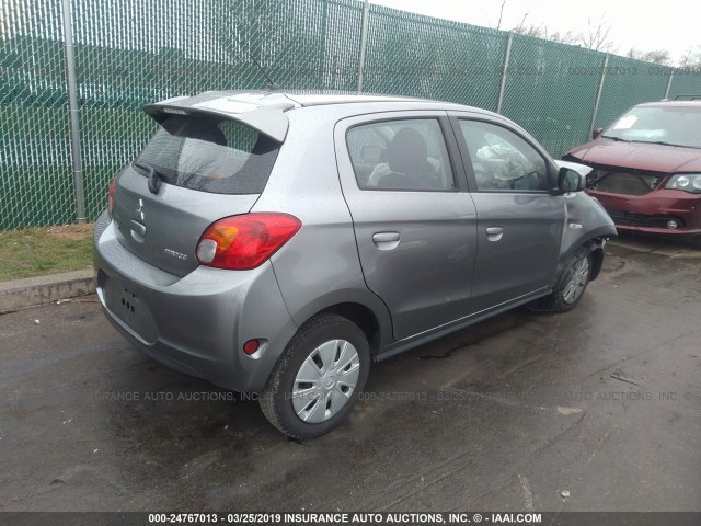 ML32A3HJXFH037283 - 2015 MITSUBISHI MIRAGE DE SILVER photo 4