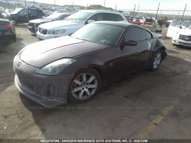 JN1AZ34D04T164381 - 2004 NISSAN 350Z COUPE PURPLE photo 2