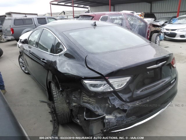 1C3CCCAB9FN754665 - 2015 CHRYSLER 200 LIMITED BLACK photo 3