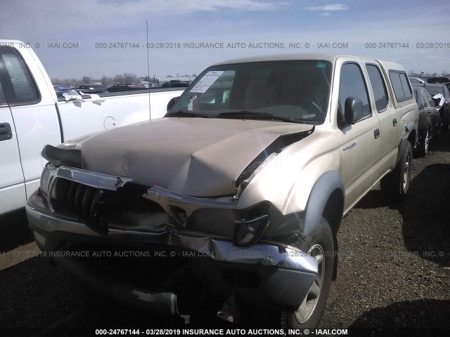 5TEHN72N61Z867572 - 2001 TOYOTA TACOMA DOUBLE CAB 金色 照片 2