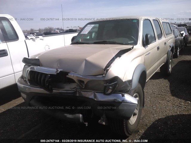 5TEHN72N61Z867572 - 2001 TOYOTA TACOMA DOUBLE CAB 金色 照片 6