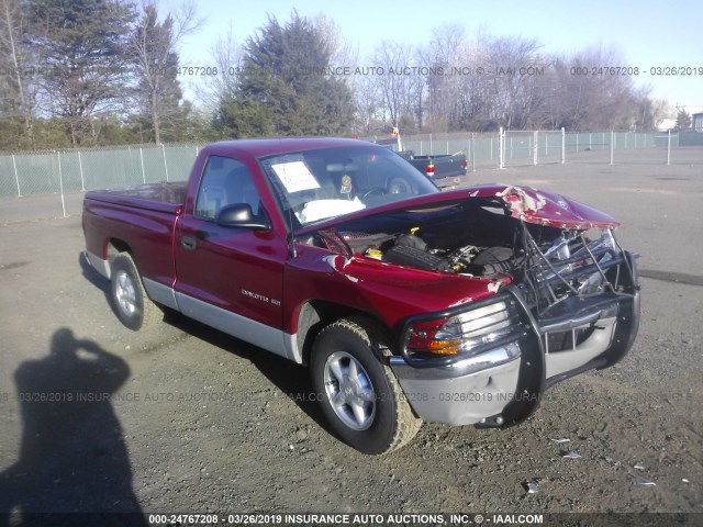 1B7FL26X9VS192757 - 1997 DODGE DAKOTA RED photo 1