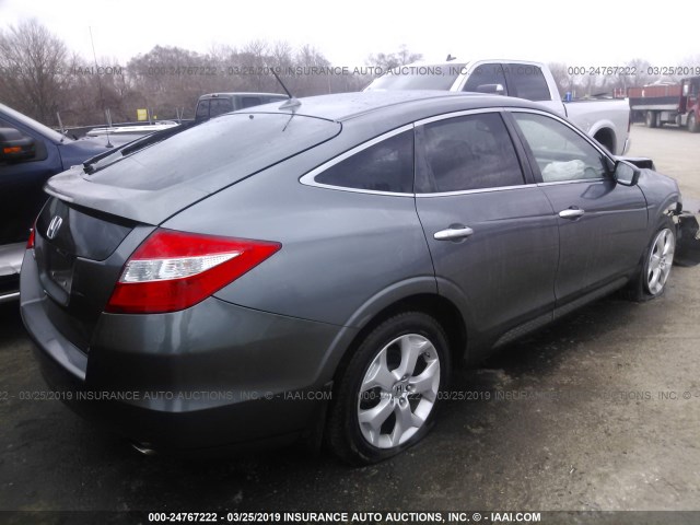 5J6TF2H5XAL006034 - 2010 HONDA ACCORD CROSSTOUR EXL GRAY photo 4