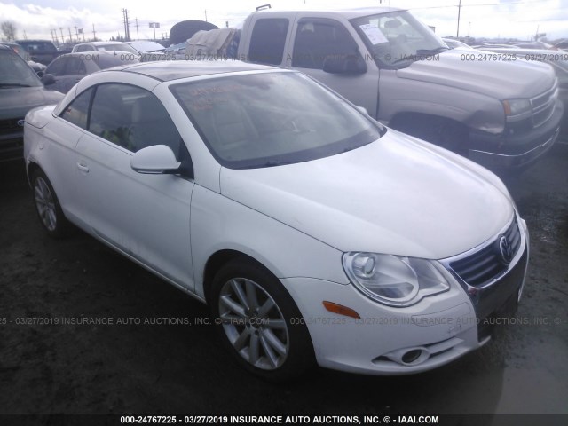 WVWFA71F97V021185 - 2007 VOLKSWAGEN EOS 2.0T LUXURY WHITE photo 1