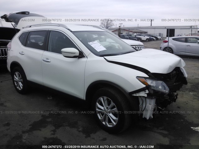 5N1AT2MV9EC796388 - 2014 NISSAN ROGUE S/SL/SV WHITE photo 1