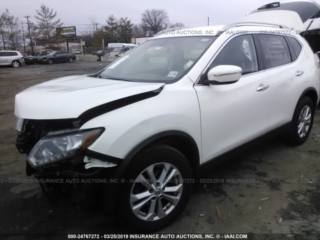 5N1AT2MV9EC796388 - 2014 NISSAN ROGUE S/SL/SV WHITE photo 2