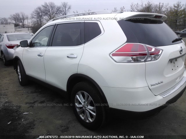 5N1AT2MV9EC796388 - 2014 NISSAN ROGUE S/SL/SV WHITE photo 3