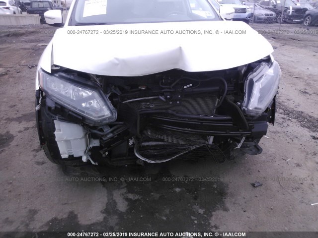 5N1AT2MV9EC796388 - 2014 NISSAN ROGUE S/SL/SV WHITE photo 6