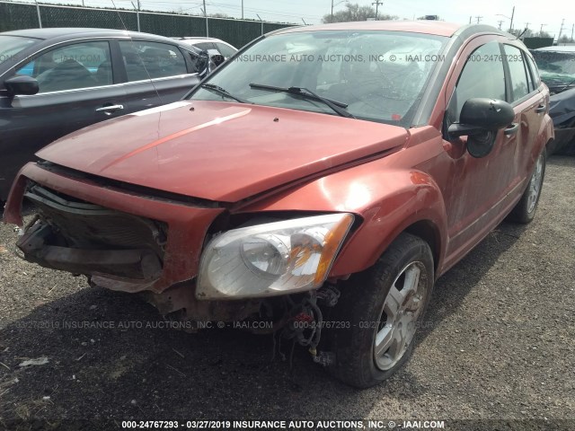 1B3HB48B17D599649 - 2007 DODGE CALIBER SXT ORANGE photo 2