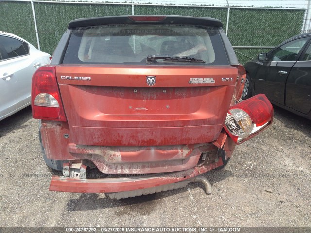 1B3HB48B17D599649 - 2007 DODGE CALIBER SXT ORANGE photo 6