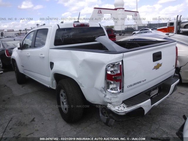 1GCGSCEN5K1119951 - 2019 CHEVROLET COLORADO LT WHITE photo 3