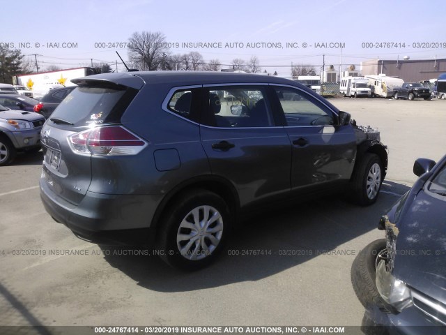 JN8AT2MV8GW140046 - 2016 NISSAN ROGUE S/SL/SV GRAY photo 4