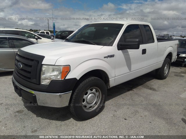 1FTEX1E81AFC53963 - 2010 FORD F150 SUPER CAB WHITE photo 2