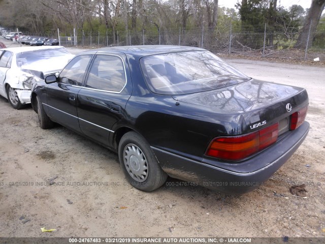 JT8UF11E7N0111330 - 1992 LEXUS LS 400 BLACK photo 3