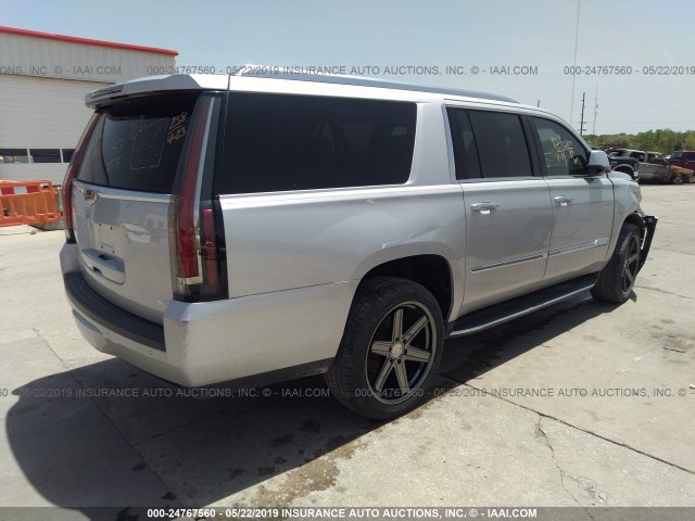 1GYS3HKJ8GR384551 - 2016 CADILLAC ESCALADE ESV LUXURY SILVER photo 4