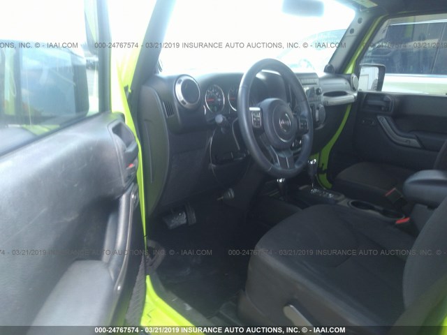 1C4AJWAGXDL517147 - 2013 JEEP WRANGLER SPORT GREEN photo 5