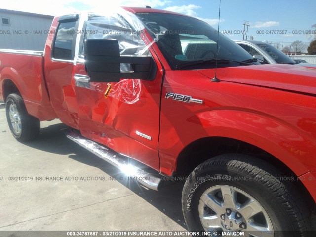 1FTFX1ET1EFA86406 - 2014 FORD F150 SUPER CAB RED photo 6