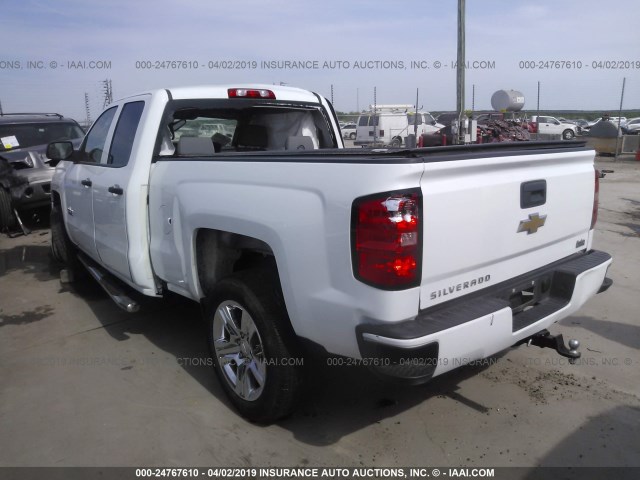 1GCRCPEC7JZ212904 - 2018 CHEVROLET SILVERADO C1500 CUSTOM WHITE photo 3