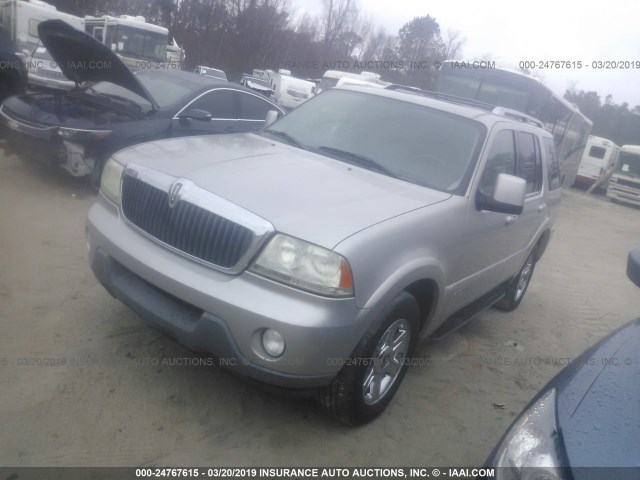 5LMEU88HX4ZJ33555 - 2004 LINCOLN AVIATOR 银色 照片 2